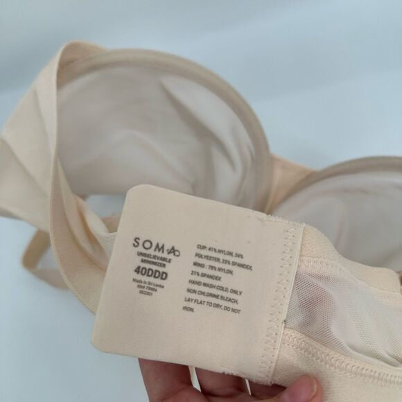 Soma 40DDD Pale Sand Unbelievable Minimizer Bra - Picture 5 of 5